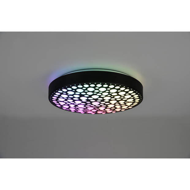 LED Plafondlamp - Plafondverlichting - Trion Carol - 22W - Aanpasbare Kleur - RGB - Afstandsbediening - Dimbaar - Rond -