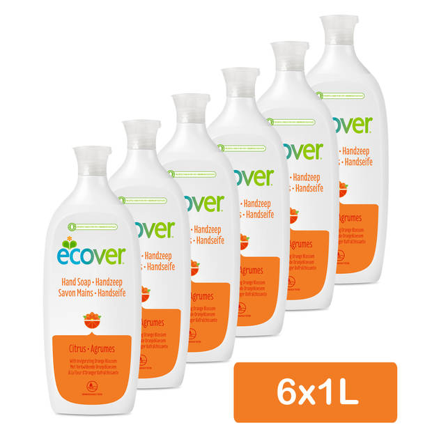 Ecover Handzeep Navulling Voordeelpak 6 x 1L Citrus & Oranjebloesem