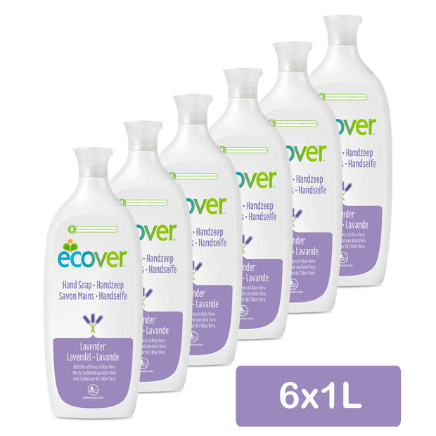Ecover - Handzeep - Lavendel & Aloë Vera - 6 x 1 L - Voordeelverpakking