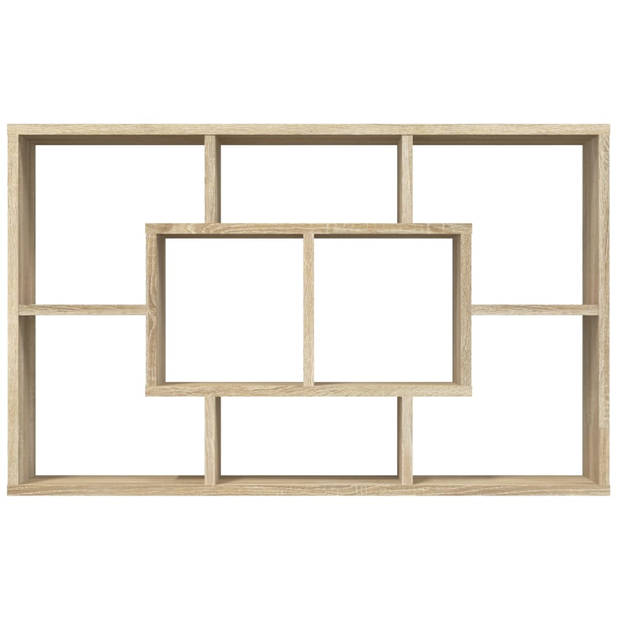 The Living Store Wandplank Sonoma Eiken - 85 x 16 x 52.5 cm - Bewerkt Hout