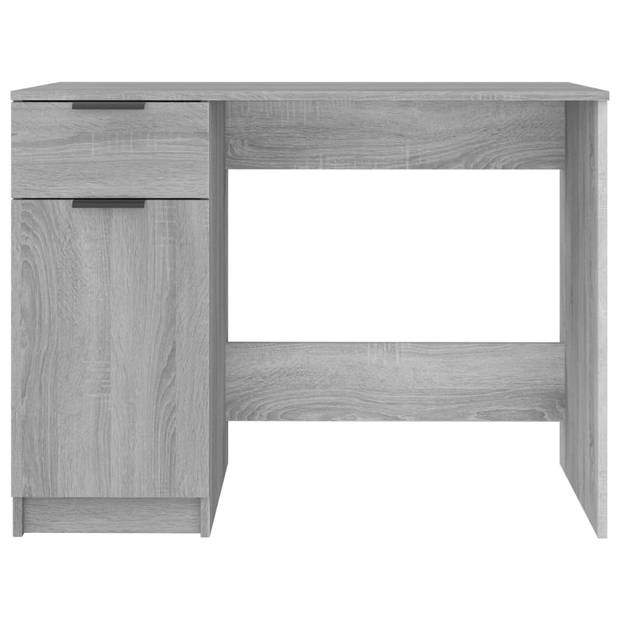 The Living Store Bureaukast - Grijs Sonoma Eiken - 100 x 50 x 75 cm - Stevig - Voldoende opbergruimte