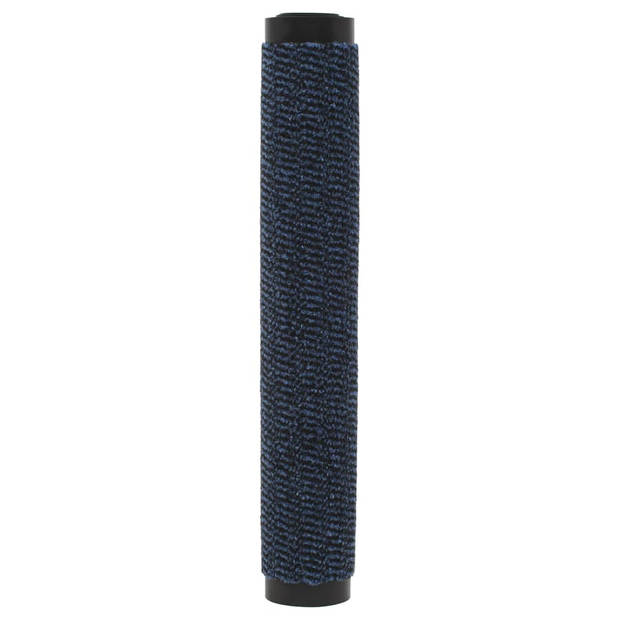 The Living Store Deurmat - Entreemat - Blauw - 60 x 150 cm - anti-slip rubber