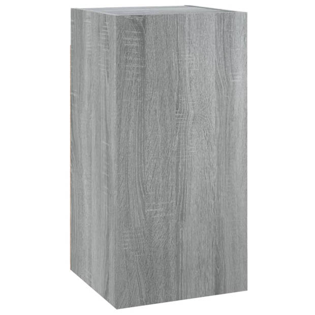 The Living Store Wandkast - TV-meubels - Grijs Sonoma eiken - 30.5x30x60cm