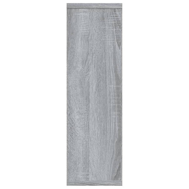 The Living Store Wandplank Praktisch - 85 x 16 x 52.5 cm - Grijs sonoma eiken