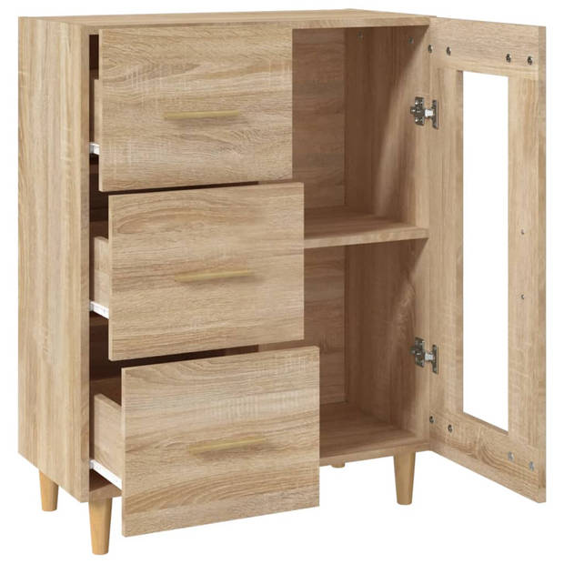 vidaXL Dressoir 69,5x34x90 cm bewerkt hout sonoma eikenkleurig