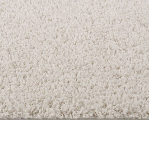 The Living Store Shaggy Vloerkleed - 80 x 150 cm - Crème - 100% PP