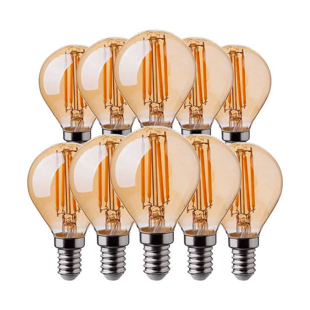 V-TAC VT-1953-N 10 Set E14 LED Lampen - Amber - Golf - IP20 - 4W - 350 Lumen - 2200K