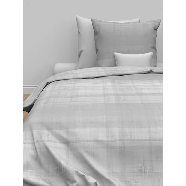 Zo Home Dekbedovertrek Flanel Marley - cloud grey 140x200/220cm