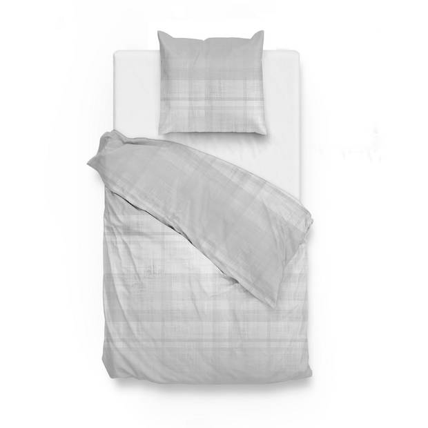 Zo Home Dekbedovertrek Flanel Marley - cloud grey 140x200/220cm