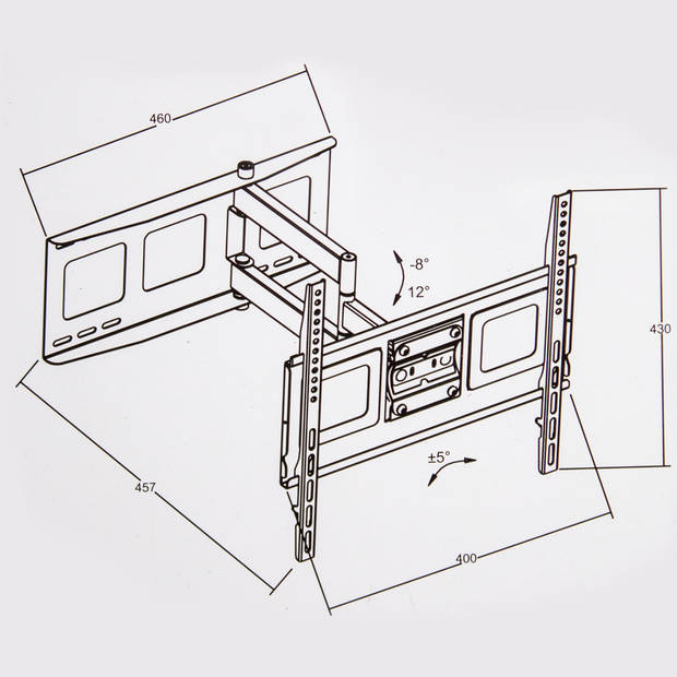 tectake® - Tv beugel - 400967