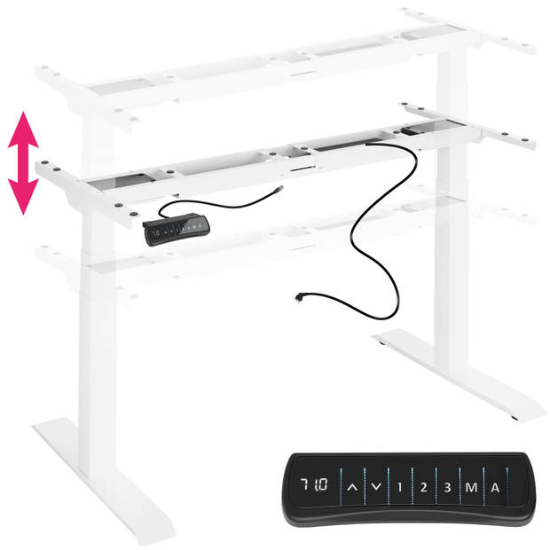 tectake - electrisch tafelframe Denis -wit - 402998