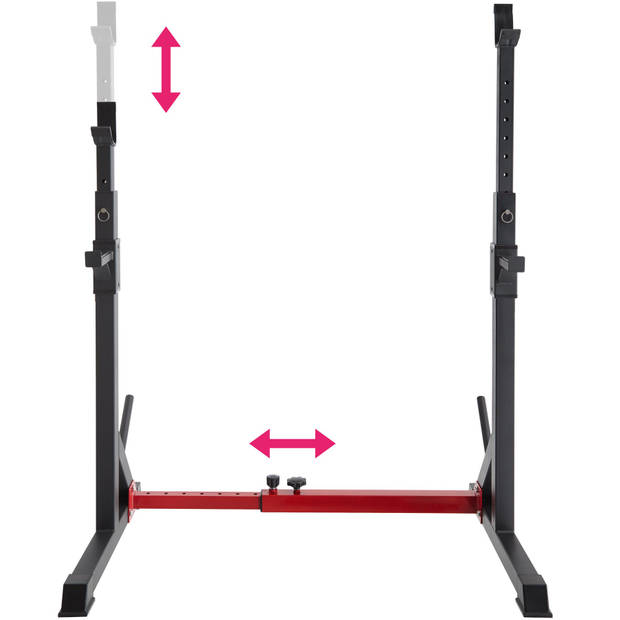 tectake - squat rek - squat rack - Apollo - zwart / rood - 404236