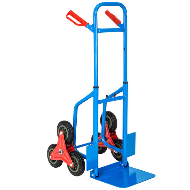 tectake - trapsteekwagen - blauw - tot 100 kg - 402451