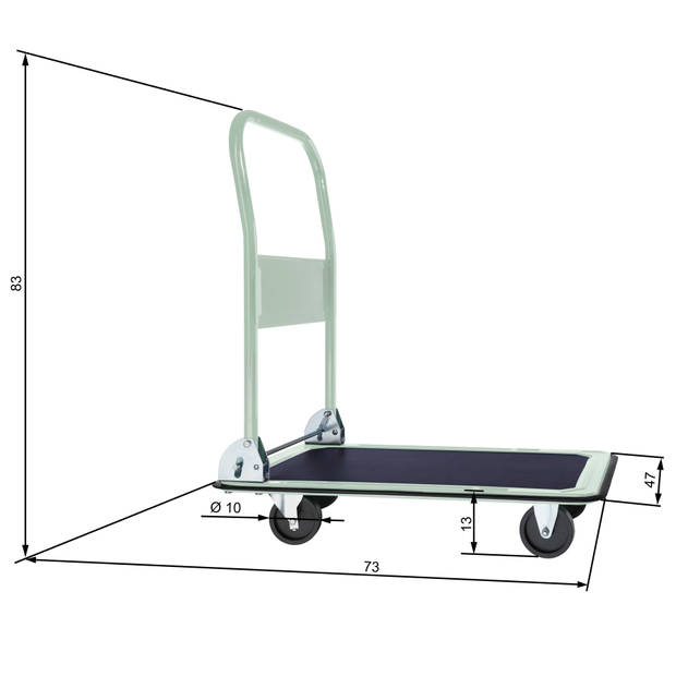 tectake® - Transportwagen platformkar transportkar max. 150kg - 400759