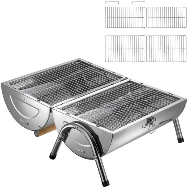 tectake - BBQ grill in roestvrij staal - 402328