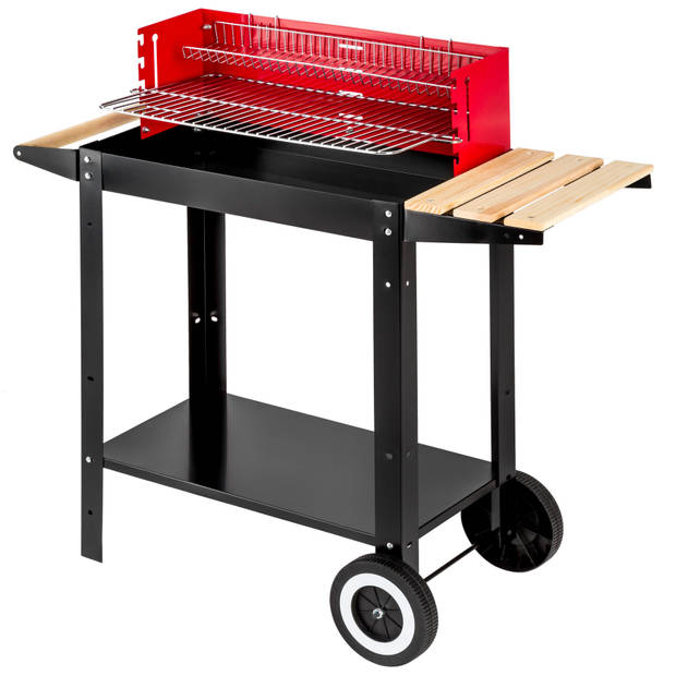 tectake - BBQ grill - houtskool barbecue - zwart rood - 402329