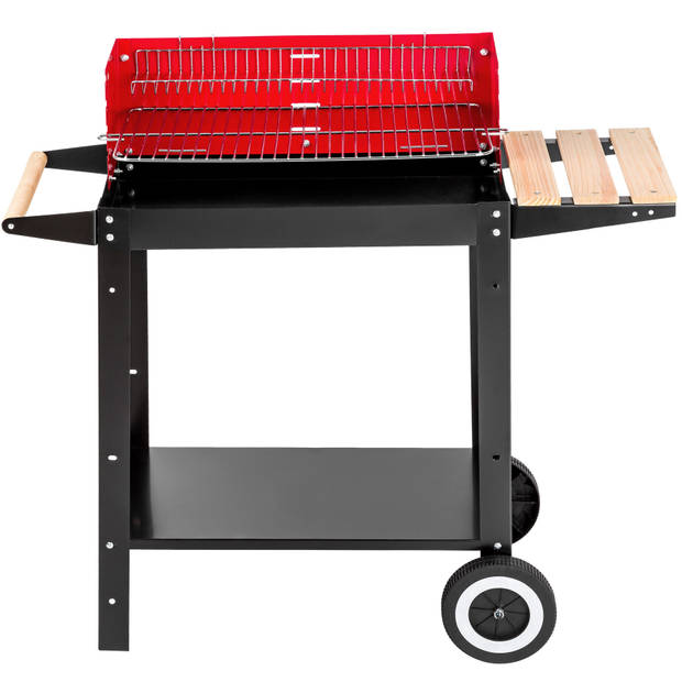 tectake - BBQ grill - houtskool barbecue - zwart rood - 402329