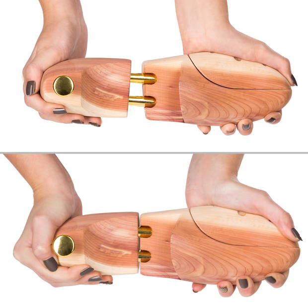 tectake - 2 paar schoenspanners van cederhout 39-41