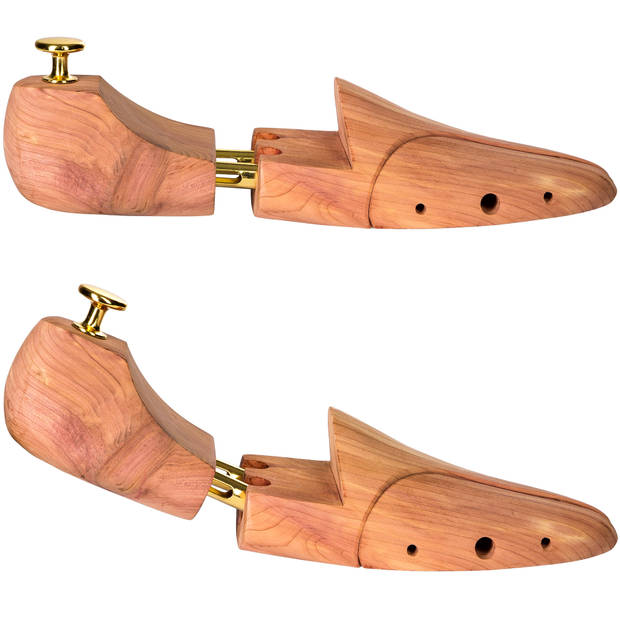tectake - Luxueuze schoenspanners maat 44-45 cederhout - 402253