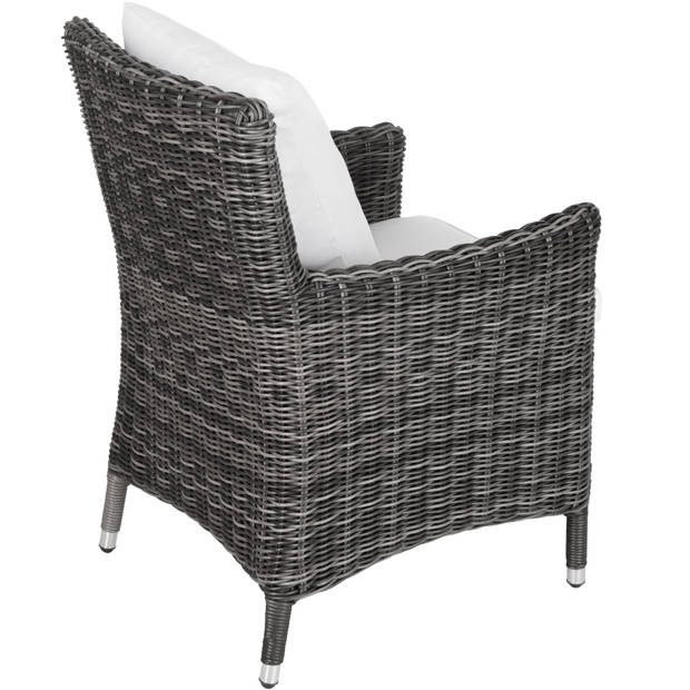 tectake - set van 4 luxe Wicker tuinstoelen - Sanremo - 404631