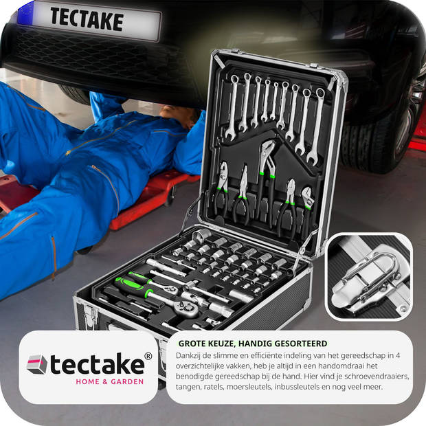 tectake Gereedschapskoffer 401321 - 416-delig - Trolley - All-in-one