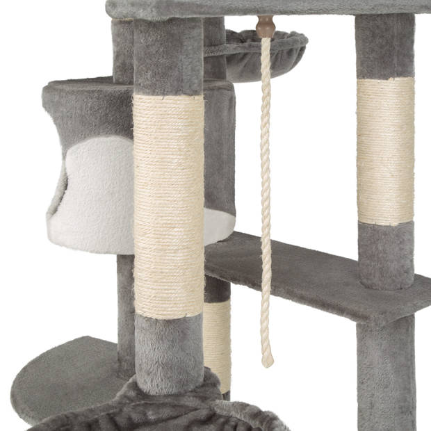 tectake - Katten krabpaal Fippi - 201 cm hoog - grijs wit - 402184