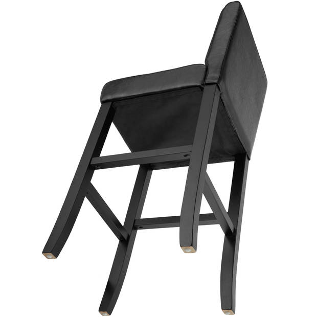 tectake - Design luxe barstoel barkruk barstoelen zwart - 400551