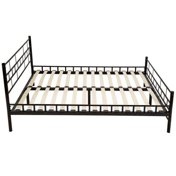 tectake - Bedframe met lattenbodem - 200*140 cm - Metaal