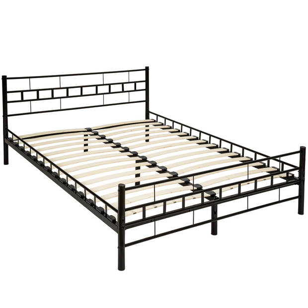 tectake - Bedframe met lattenbodem - 200*140 cm - Metaal