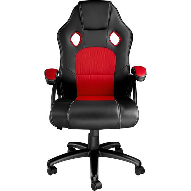 tectake - Bureaustoel Tyson - racingstoel - zwart/rood - 403465