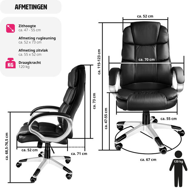 tectake - Bureaustoel Jonas - 403238