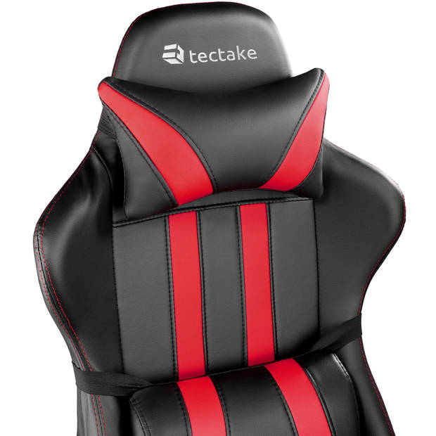 tectake Gamingstoel Bureaustoel - Premium racing style - Zwart/rood