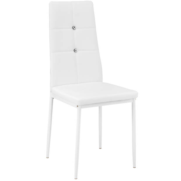 tectake - set van 6 eetkamerstoelen Julien wit - 402543