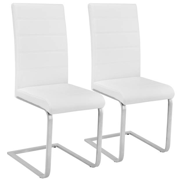 tectake - set van 2 eetkamerstoelen Bettina wit - 402550