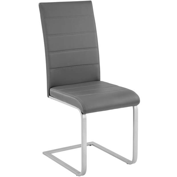 tectake - set van 2 eetkamerstoelen Bettina grijs - 402551