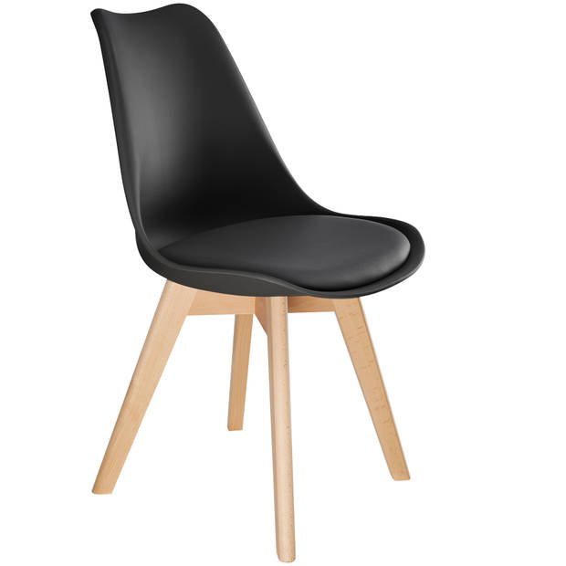 tectake - 2 eetkamerstoelen Friederike - zwart - 403811