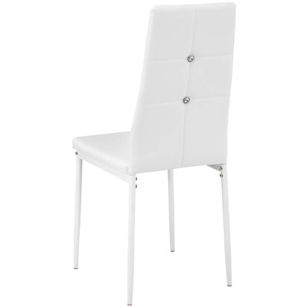 tectake - set van 4 eetkamerstoelen Julien wit - 402547