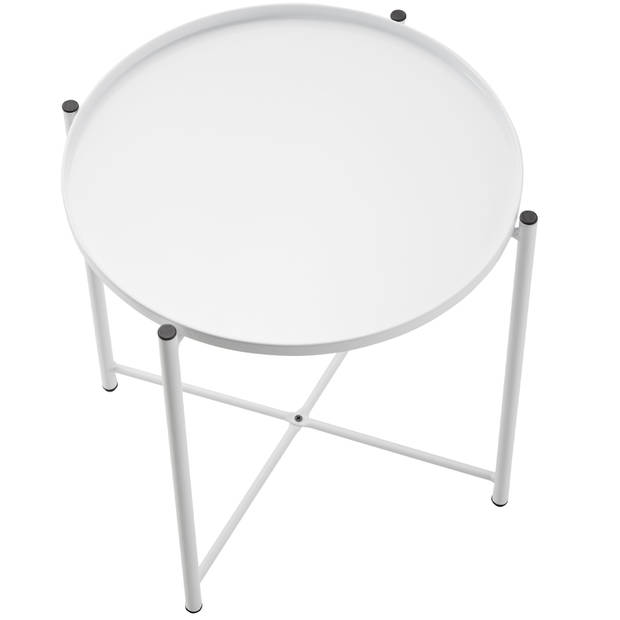 tectake - Bijzettafel Chester wit 45,5x45,5x53cm, maximale draagkracht 30kg - 404188