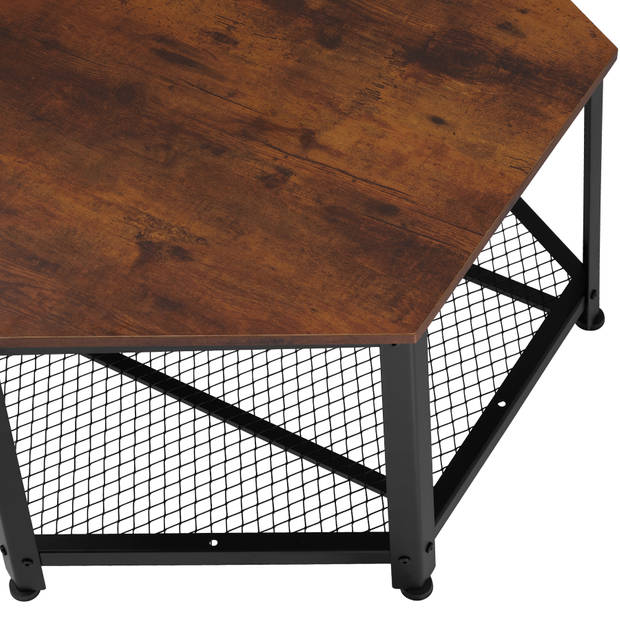 tectake - Salontafel Norwich industrial dark sidetable bijzettafel - 404225