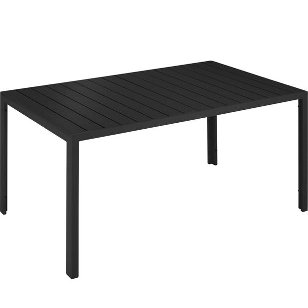 tectake Tuintafel Bianca - 150 x 90 x 74,5 cm - zwart - 404401