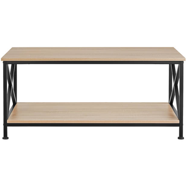 tectake -Salontafel Pittsburgh industrieel lichtbruin - 100 x 55 x 45,5 cm - 404438