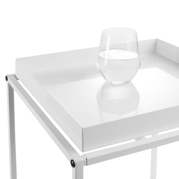 tectake - Bijzettafel Cambridge wit - 40x40x44cm, maximale draagkracht 30kg - 404183