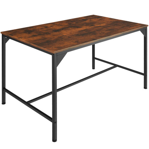 tectake - Eettafel Belfast industrieel donkerbruin - 120 x 75 x 75 cm - 404344