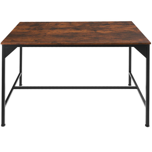 tectake - Eettafel Belfast industrieel donkerbruin - 120 x 75 x 75 cm - 404344