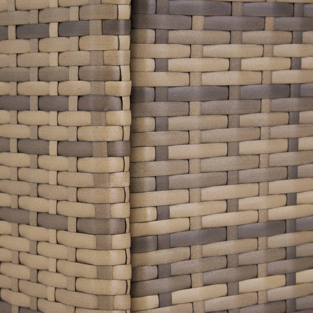 tectake - luxe Wicker zitgroep Porto 6 + 1 - natuur - 404322