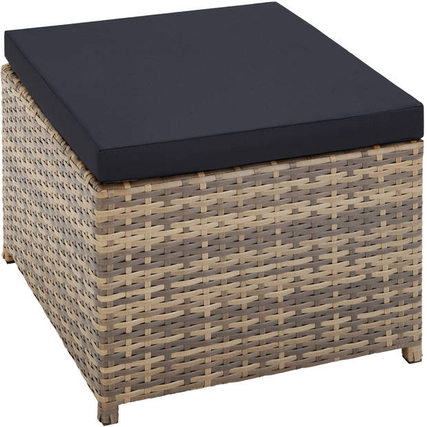 tectake - zitgroep New York-Wicker Tuinset-incl. 2overtreksets en beschermhoes- natuur-403642