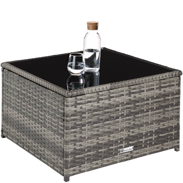 tectake - Wicker loungeset Verona grijs - 404234