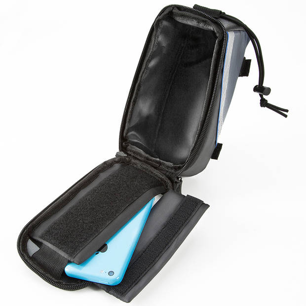 tectake - Frametas fietstas voor o.a. smartphone e.d. zwart blauw M 401609