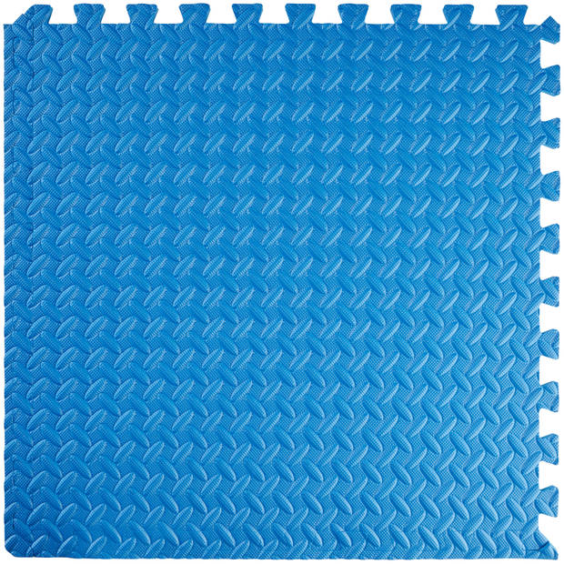 tectake - Set van 12 beschermingsmatten blauw - 3,8 m2 - 402654