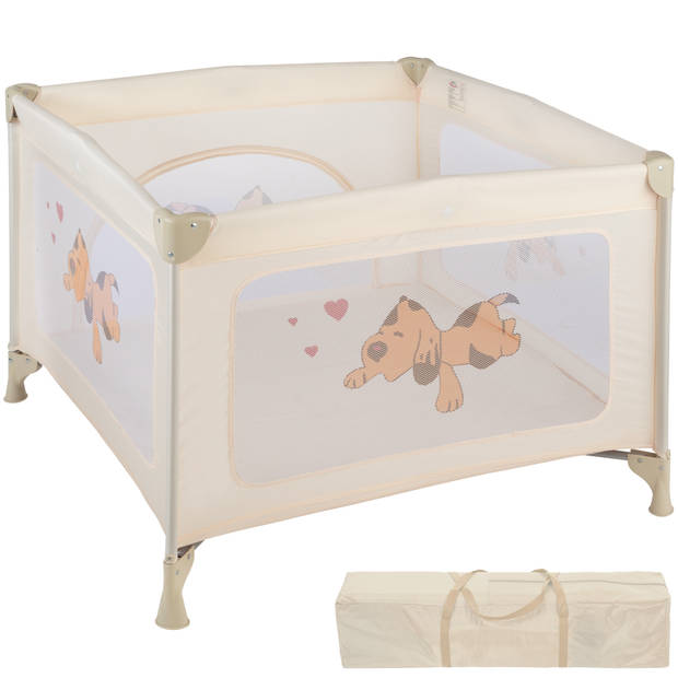 tectake babybox reisbox opklapbaar Tommy reisbed - beige - 402208